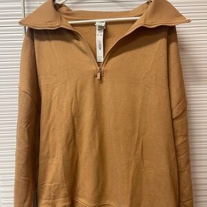 Pink Tan 3/4 Zip sweatshirt